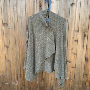 Bobeau One Button Wrap Cardigan